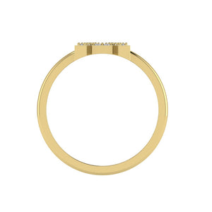 Letter A Ring In Gold Or Silver With Diamonds