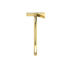 Load image into Gallery viewer, Letter Y Ring In Gold Or Silver With Diamonds
