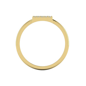 Letter Z Ring In Gold Or Silver With Diamonds