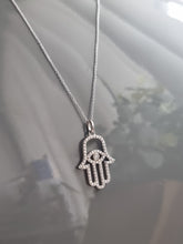 Load image into Gallery viewer, Diamond Hand Amulet Pendant | Hamsa V
