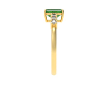 Load image into Gallery viewer, Octagon Emerald Ring With Diamonds | Luxe Vert I
