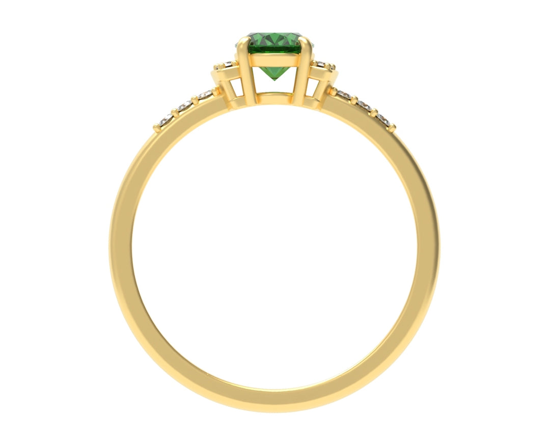 Oval Emerald Ring With Diamonds | Luxe Vert II