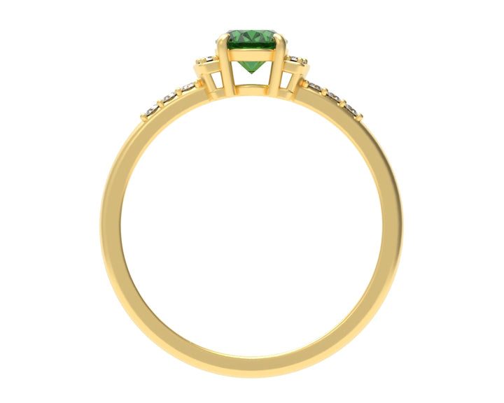Oval Emerald Ring With Diamonds | Luxe Vert II