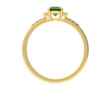 Load image into Gallery viewer, Oval Emerald Ring With Diamonds | Luxe Vert II
