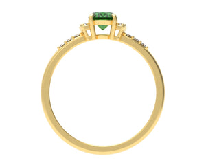 Oval Emerald Ring With Diamonds | Luxe Vert II