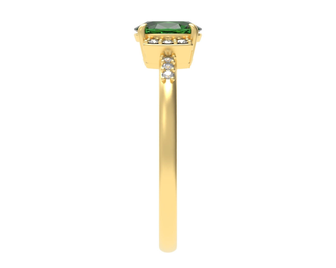 Oval Emerald Ring With Diamonds | Luxe Vert II