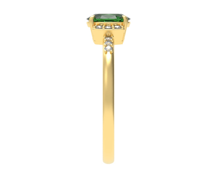 Oval Emerald Ring With Diamonds | Luxe Vert II