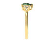 Load image into Gallery viewer, Pear Emerald Ring With Diamonds | Luxe Vert III
