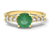 Round Emerald Ring With Diamonds | Luxe Vert IV