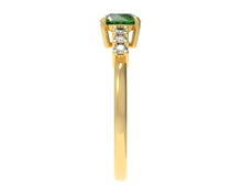 Load image into Gallery viewer, Round Emerald Ring With Diamonds | Luxe Vert IV
