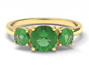 Round Emeralds Ring | Luxe Vert V