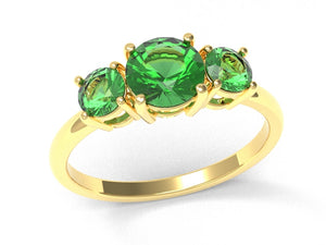 Round Emeralds Ring | Luxe Vert V