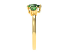 Load image into Gallery viewer, Pear And Round Emeralds Ring | Luxe Vert VI
