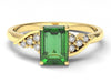 Octagon Emerald Ring With Diamonds | Luxe Vert VII