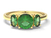 Round And Oval Emeralds Ring | Luxe Vert IX