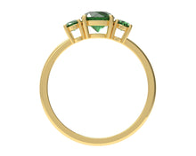 Load image into Gallery viewer, Round And Oval Emeralds Ring | Luxe Vert IX

