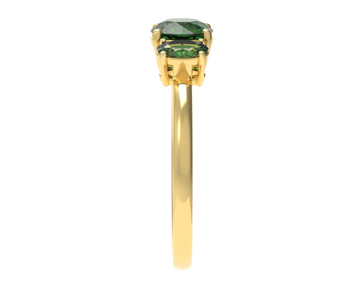 Round And Oval Emeralds Ring | Luxe Vert IX