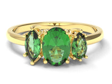 Load image into Gallery viewer, Pear, Oval, And Marquise Emerald Ring | Luxe Vert X
