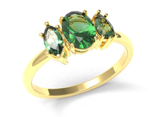 Load image into Gallery viewer, Pear, Oval, And Marquise Emerald Ring | Luxe Vert X
