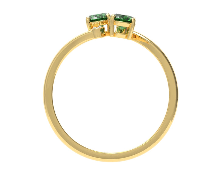 Oval Emeralds And Diamonds Toi Moi Ring | Luxe Vert XI