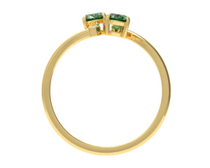 Oval Emeralds And Diamonds Toi Moi Ring | Luxe Vert XI
