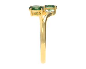 Oval Emeralds And Diamonds Toi Moi Ring | Luxe Vert XI