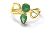 Round And Pear Emerald Toi Moi Ring | Luxe Vert XII