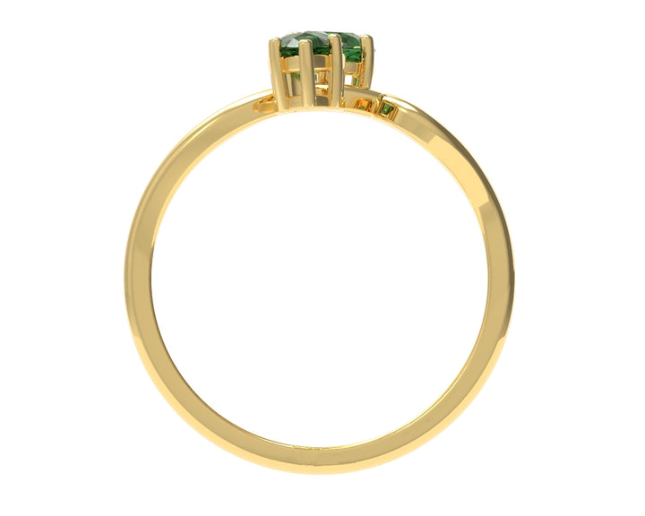 Round And Pear Emerald Toi Moi Ring | Luxe Vert XII