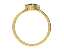 Load image into Gallery viewer, Octagon And Oval Emerald Toi Moi Ring With Diamonds | Luxe Vert XIII
