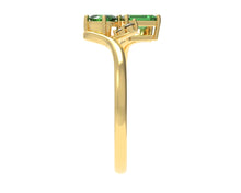 Load image into Gallery viewer, Octagon And Oval Emerald Toi Moi Ring With Diamonds | Luxe Vert XIII

