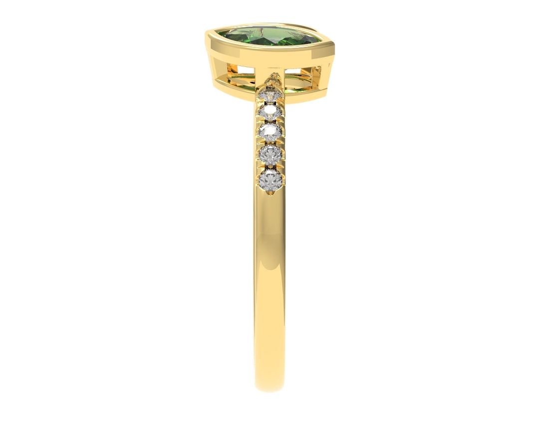 Round And Marquise Emerald Ring With Diamonds | Luxe Vert XIV