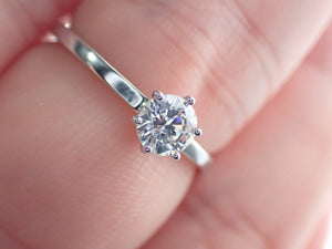 Engagement Ring with a Single Solitaire Round White Diamond | Fête Matrimony XXVII