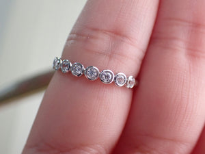 Ring with Round White Diamonds in Bezel Setting | Fête Jubilee XVI