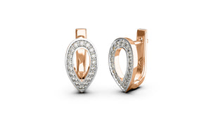 Drop Earrings Encrusted with Round White Diamonds | Fête Jubilee III