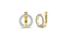 Circle Earrings Encrusted with Round White Diamonds | Fête Jubilee II