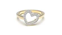 Load image into Gallery viewer, Heart Ring with White Round Diamonds | Fête Jubilee XXII
