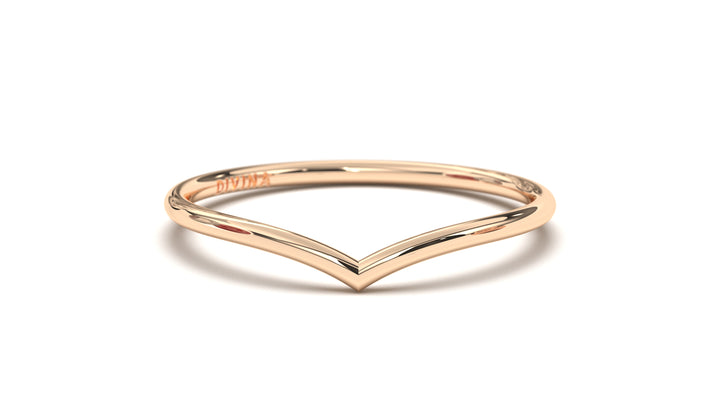 Stackable Ring with Plain V Shaped Design | Mix & Match Trio II
