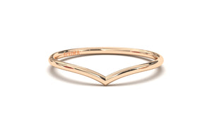 Stackable Ring with Plain V Shaped Design | Mix & Match Trio II