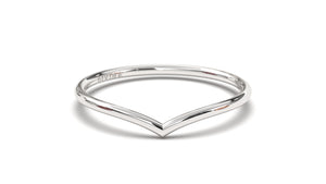 Stackable Ring with Plain V Shaped Design | Mix & Match Trio II
