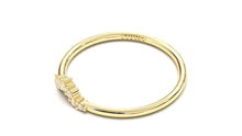 Load image into Gallery viewer, Stackable Ring with V-Shaped Design with Various Sizes of Round White Diamonds | Mix &amp; Match Trio IV
