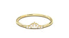 Stackable Ring with V-Shaped Design with Various Sizes of Round White Diamonds | Mix & Match Trio IV