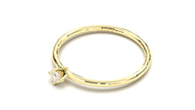Load image into Gallery viewer, Stackable Ring with a Solitaire Round White Diamond | Mix &amp; Match Trio V
