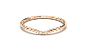 Plain Stackable Ring with V Shaped Design | Mix & Match Trio VI