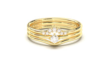 Load image into Gallery viewer, Stackable Ring with a Solitaire Round White Diamond | Mix &amp; Match Trio V
