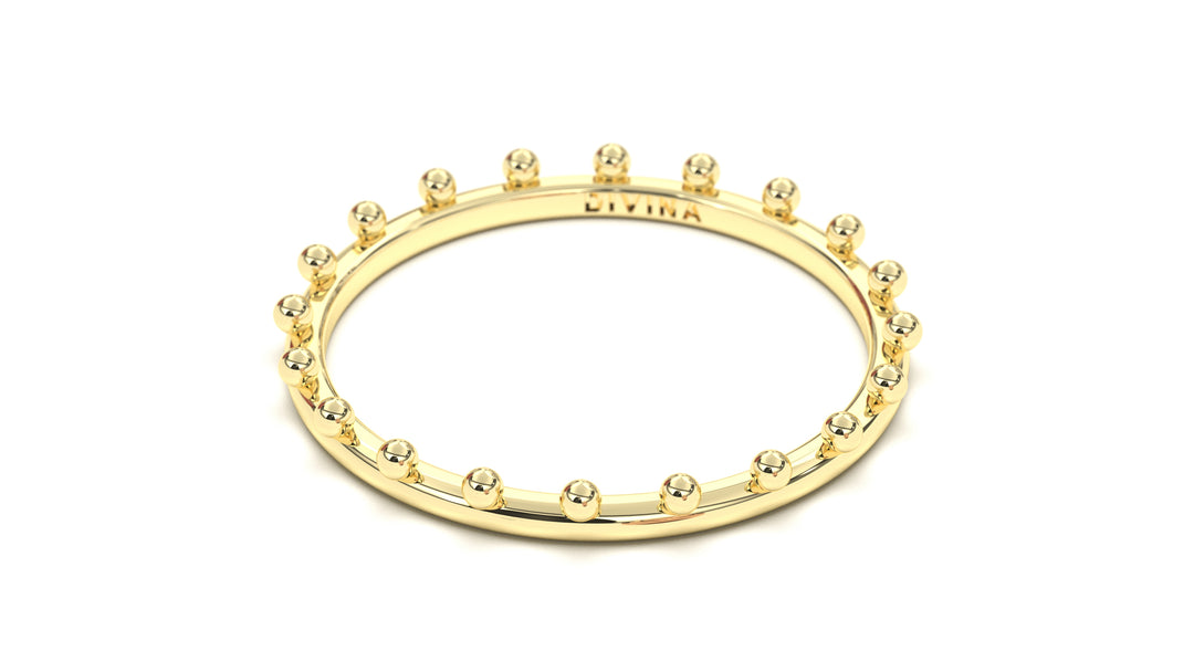 Stackable Ring with Spherical Elements in the Design | Mix & Match Trio VII