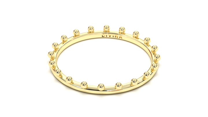 Stackable Ring with Spherical Elements in the Design | Mix & Match Trio VII