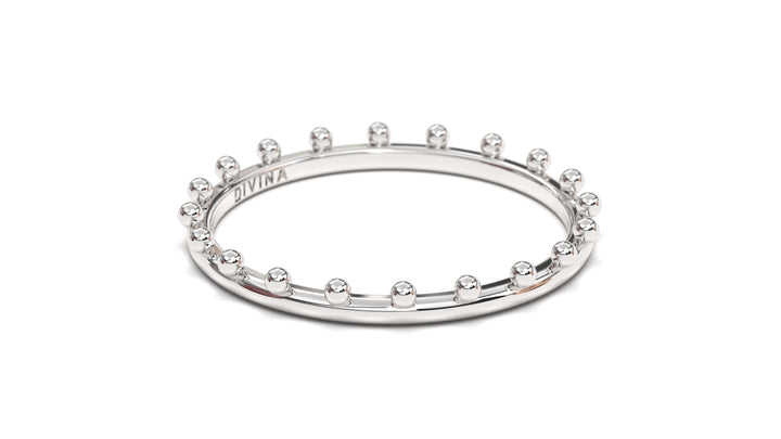 Stackable Ring with Spherical Elements in the Design | Mix & Match Trio VII