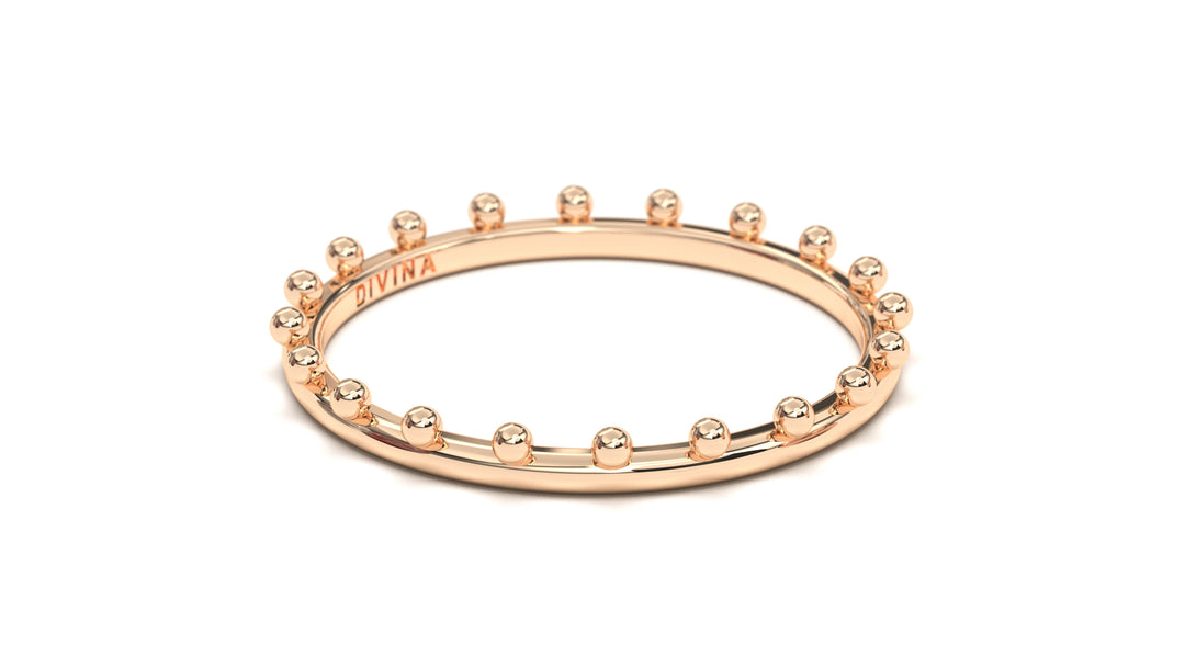Stackable Ring with Spherical Elements in the Design | Mix & Match Trio VII