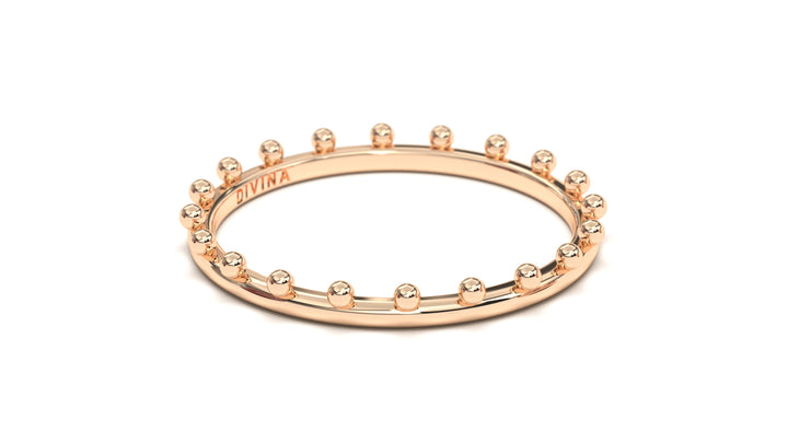 Stackable Ring with Spherical Elements in the Design | Mix & Match Trio VII