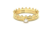 Load image into Gallery viewer, Stackable Ring with a Solitaire White Round Diamond | Mix &amp; Match Trio VIII
